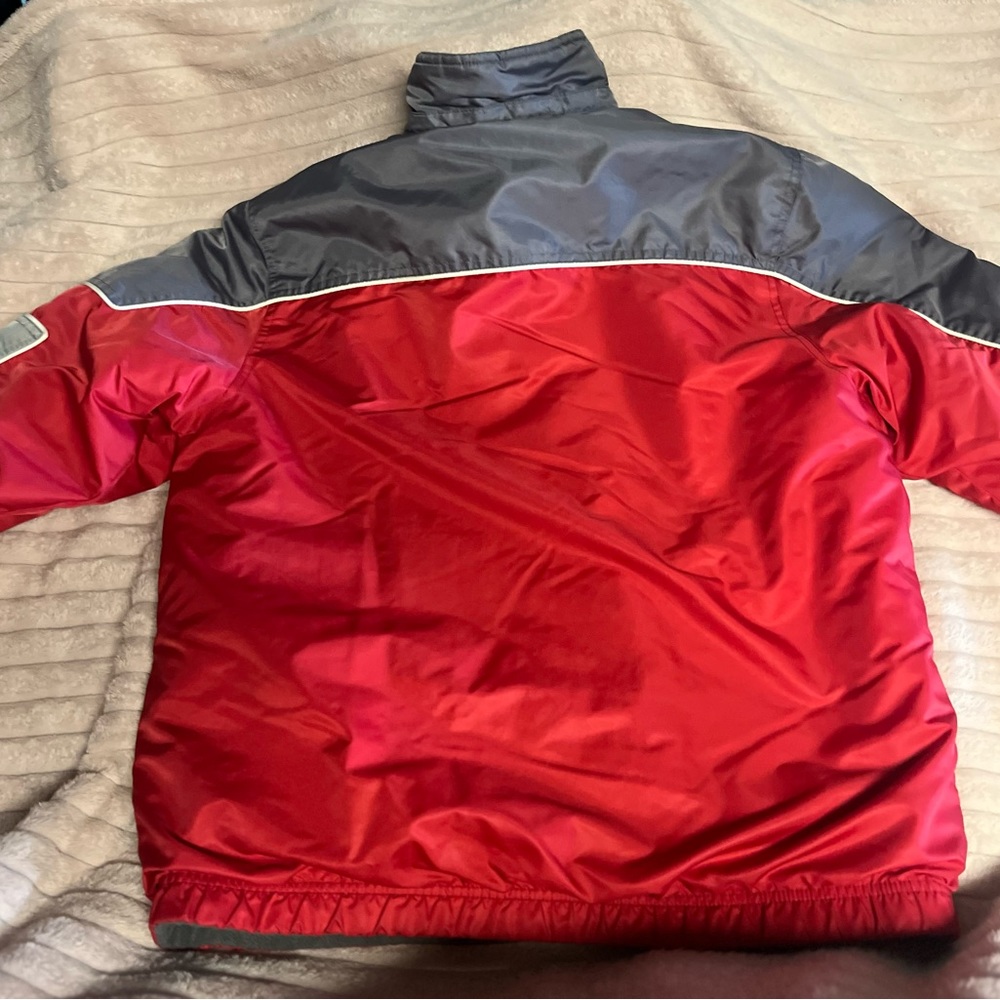 Vintage Nike Red/Gray Full Zip Reversible Fleece Lined Jacket Boys Large (14-16) - Picture 8 of 10